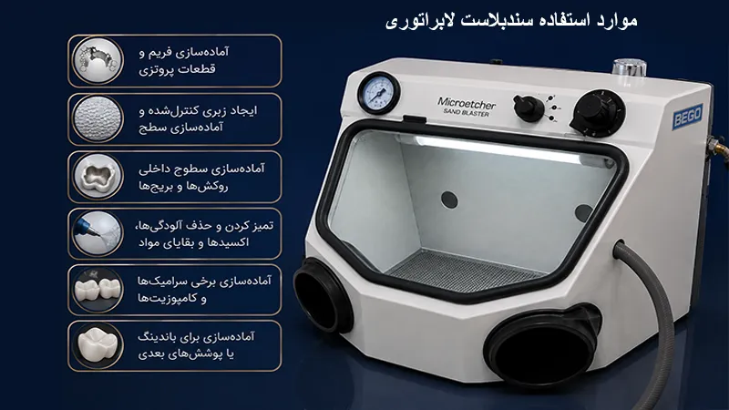 موارد استفاده سندبلاست لابراتوری