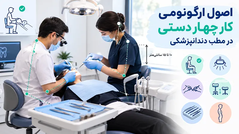اصول ارگونومی کار چهار دستی در مطب دندانپزشکی